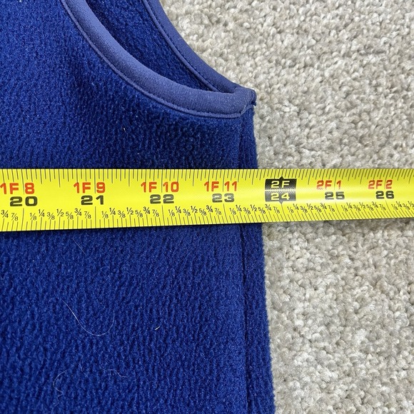 LL Bean Fleece Vest L Blue Full Zip Sleeveless‎ Jacket Outdoor Hiking Layering - Picture 8 of 10